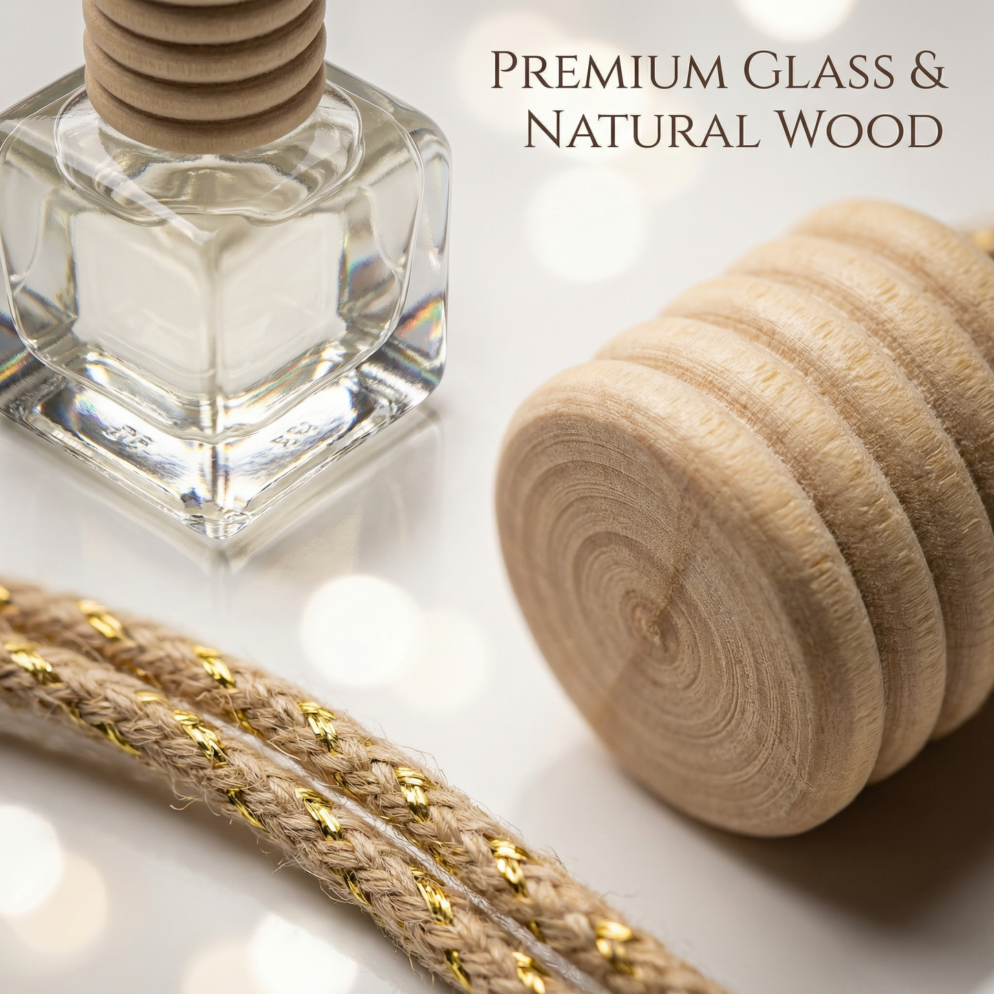Paradise Coconut diffuser hanging in car — ADSCENT premium car perfume Canada
