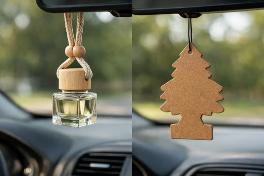 Glass Bottle Car Freshener vs Cardboard Compared