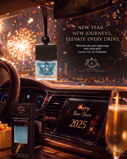 Adscent Urban Y | Luxury Car Air Freshener | Inspired by Modern Urban Icons YS- Y – Premium Frosted Glass Hanging Diffuser | Long-Lasting Fragrance