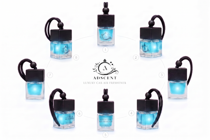 Adscent Urban Y | Luxury Car Air Freshener | Inspired by Modern Urban Icons YS- Y – Premium Frosted Glass Hanging Diffuser | Long-Lasting Fragrance