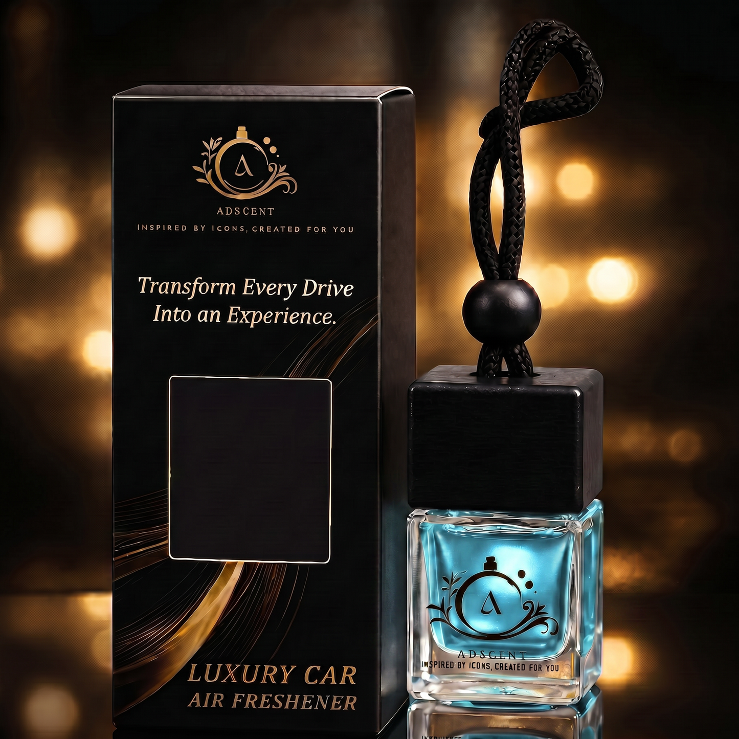 Adscent Urban Y | Luxury Car Air Freshener | Inspired by Modern Urban Icons YS- Y – Premium Frosted Glass Hanging Diffuser | Long-Lasting Fragrance