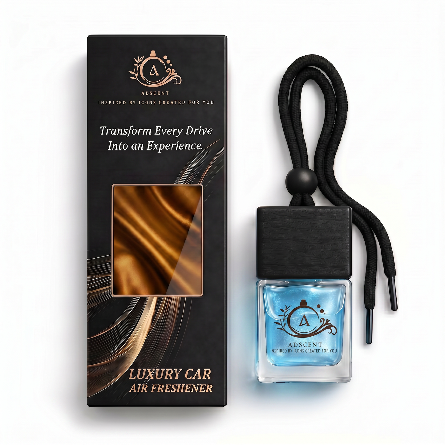 Adscent Urban Y | Luxury Car Air Freshener | Inspired by Modern Urban Icons YS- Y – Premium Frosted Glass Hanging Diffuser | Long-Lasting Fragrance