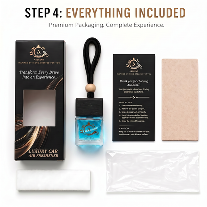 Adscent Urban Y | Luxury Car Air Freshener | Inspired by Modern Urban Icons YS- Y – Premium Frosted Glass Hanging Diffuser | Long-Lasting Fragrance