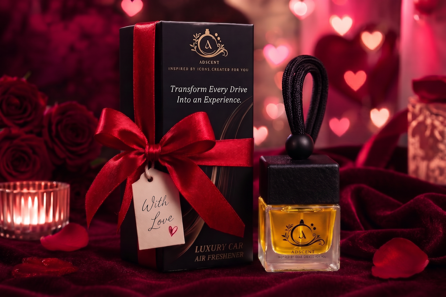 Imperial Aventus car diffuser side view — bold fruity chypre scent, ADSCENT Canada