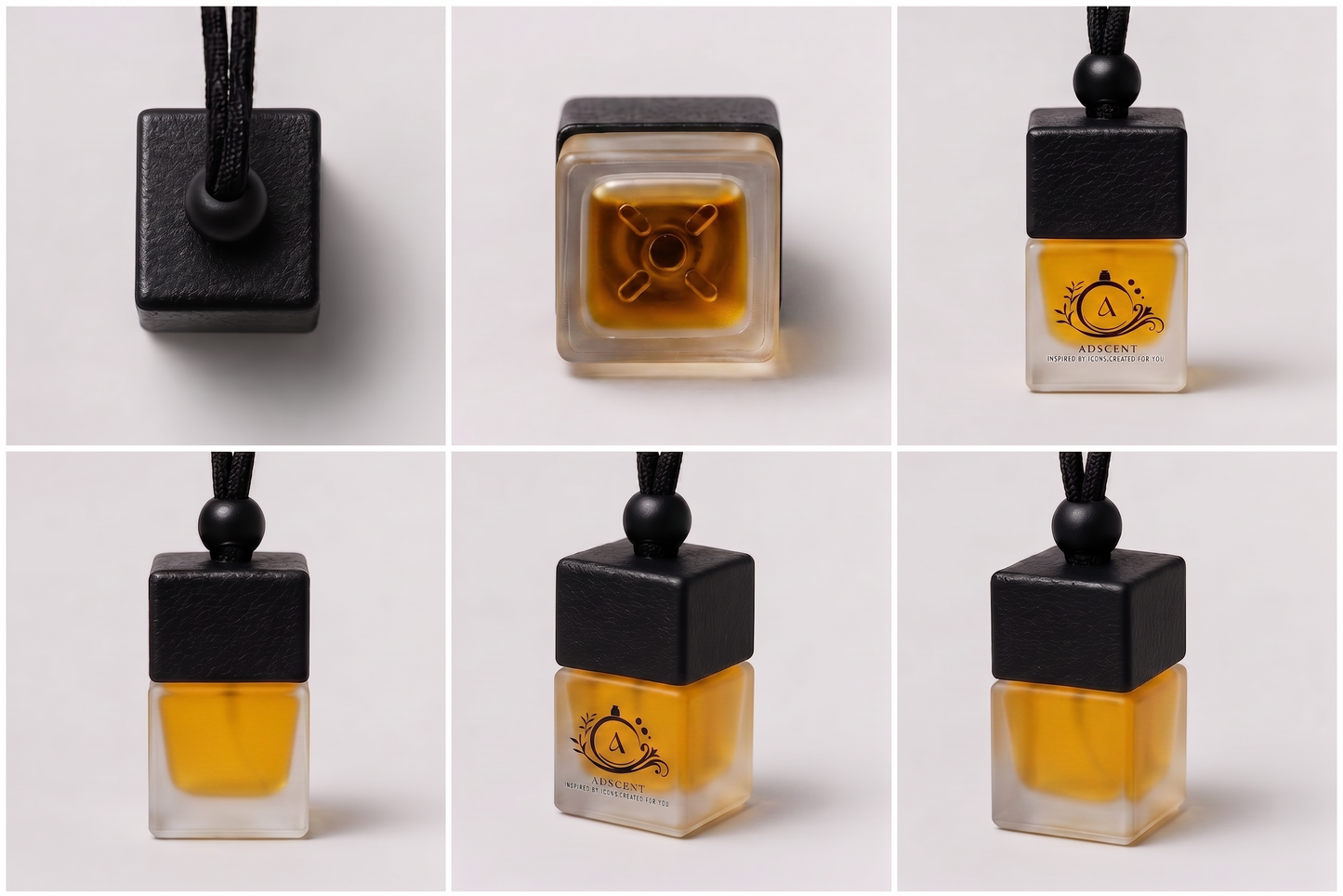 Adscent Imperial Aventus | Luxury Car Air Freshener | Inspired by the King of Fragrances Aventus – Premium Frosted Glass Hanging Diffuser | Long-Lasting Fragrance