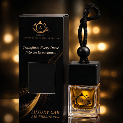 Adscent Imperial Aventus | Luxury Car Air Freshener | Inspired by the King of Fragrances Aventus – Premium Frosted Glass Hanging Diffuser | Long-Lasting Fragrance