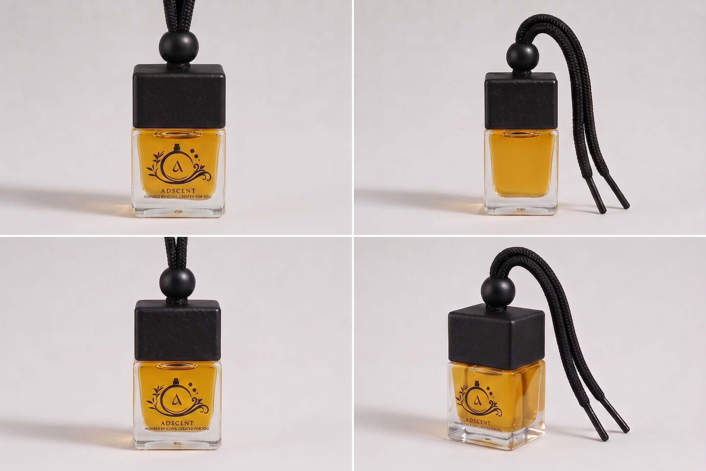 Adscent Imperial Aventus | Luxury Car Air Freshener | Inspired by the King of Fragrances Aventus – Premium Frosted Glass Hanging Diffuser | Long-Lasting Fragrance