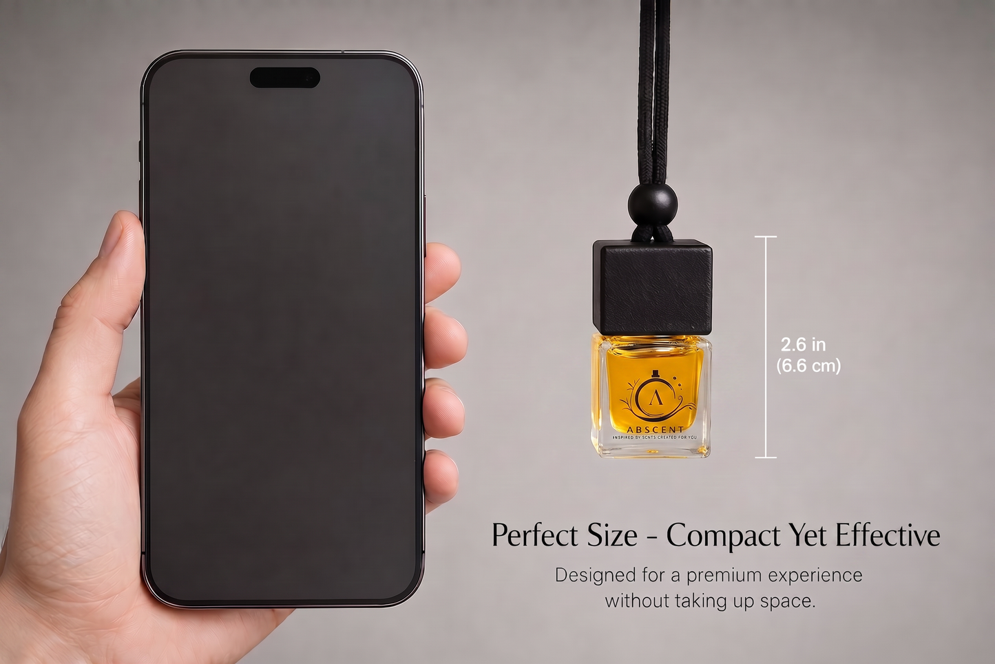 Adscent Imperial Aventus | Luxury Car Air Freshener | Inspired by the King of Fragrances Aventus – Premium Frosted Glass Hanging Diffuser | Long-Lasting Fragrance