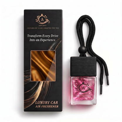 Adscent Coco Veil | Luxury Car Air Freshener | Inspired by Iconic Coco Cha-Nnel-Floral Legends – Premium Frosted Glass Hanging Diffuser | Long-Lasting Fragrance