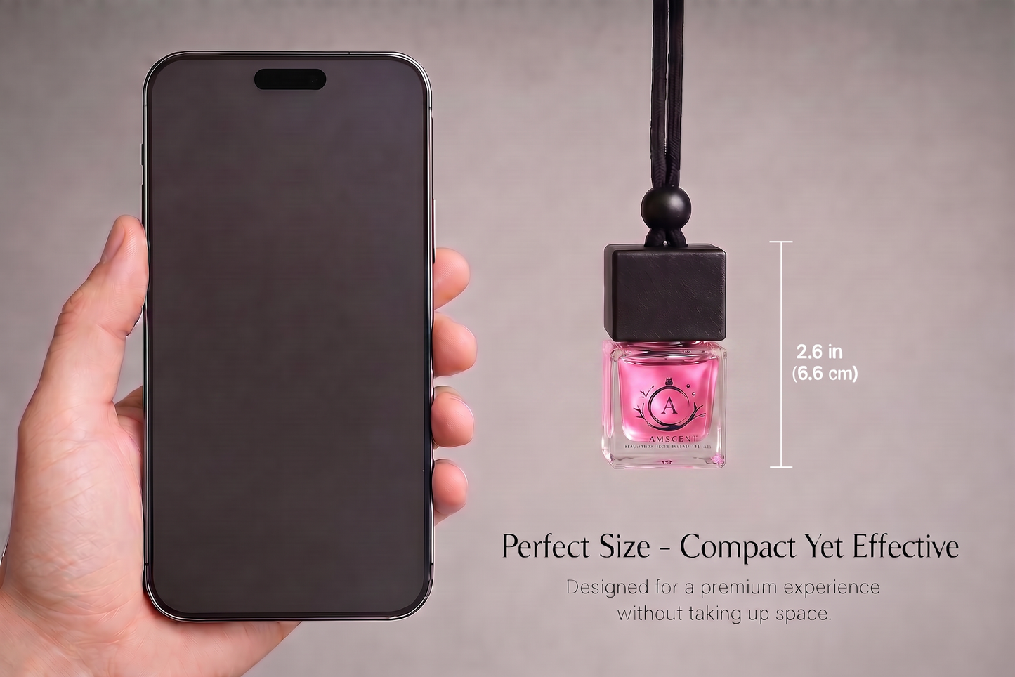 Adscent Coco Veil | Luxury Car Air Freshener | Inspired by Iconic Coco Cha-Nnel-Floral Legends – Premium Frosted Glass Hanging Diffuser | Long-Lasting Fragrance