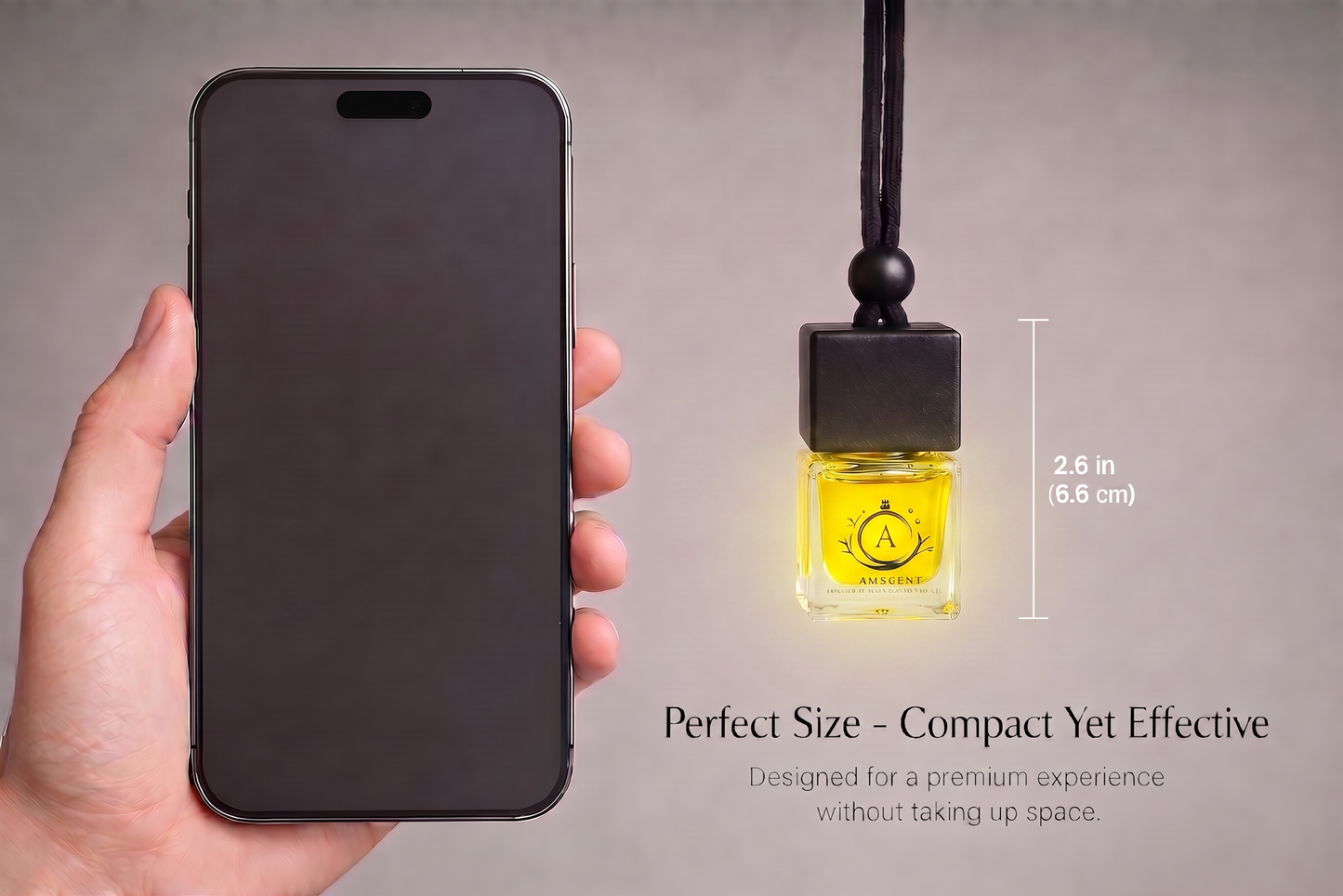 Adscent Chrome Essence | Luxury Car Air Freshener | Inspired by Az-Zro Chrome Fragrance Icons – Premium Frosted Glass Hanging Diffuser | Long-Lasting Fragrance