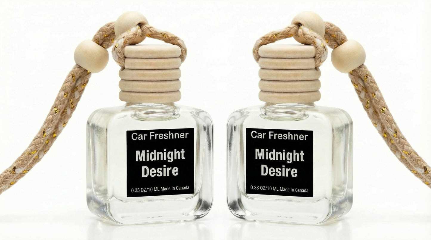 Midnight Desire 10ml Hanging Car Air Freshener Diffuser – Refillable 2-Pack