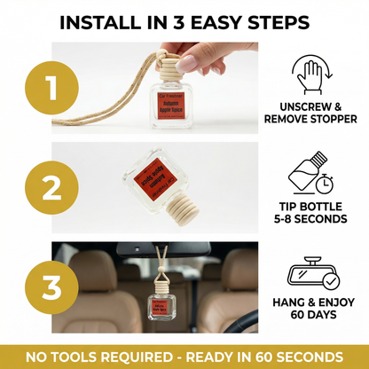 Autumn Apple Spice 10ml Hanging Car Diffuser  2-Pack