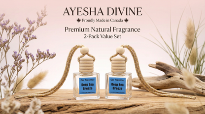 Deep Sea Breeze 10ml Hanging Car Air Freshener Diffuser – Refillable 2-Pack