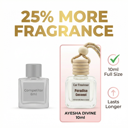 Paradise Coconut diffuser side view — tropical pineapple & coconut car scent, ADSCENT