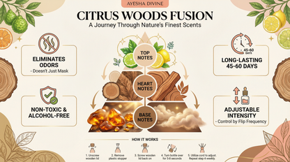 Citrus Woods Fusion 10ml Hanging Car Air Freshener Diffuser – 2-Pack