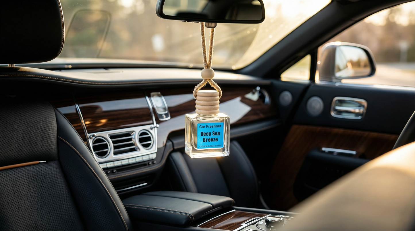 Deep Sea Breeze 10ml Hanging Car Air Freshener Diffuser – Refillable 2-Pack