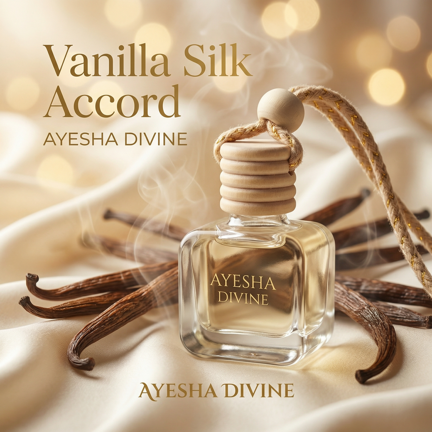Vanilla Silk Accord 10ml Hanging Car Air Freshener Diffuser – Refillable 2-Pack