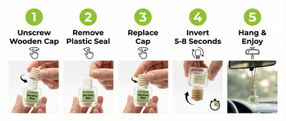 New Drive Vibes 10ml Hanging Car Air Freshener Diffuser – Refillable 2-Pack