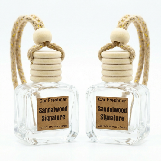 Ayesha Divine Sandalwood Signature 10ml Hanging Car Diffuser – 2-Pack