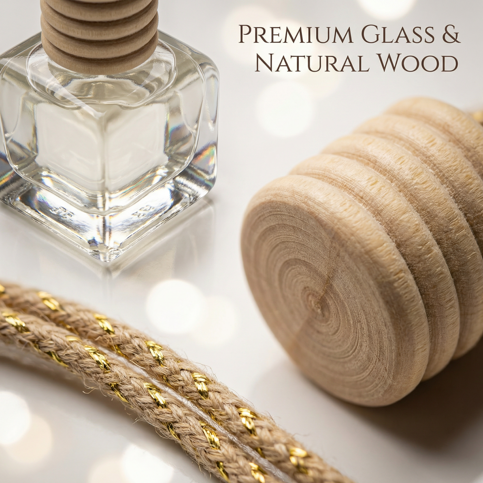 Paradise Coconut diffuser hanging in car — ADSCENT premium car perfume Canada
