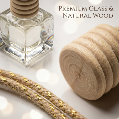 Paradise Coconut diffuser hanging in car — ADSCENT premium car perfume Canada