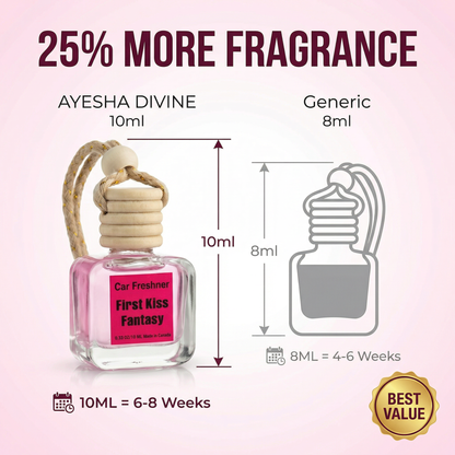 First Kiss Fantasy 10ml Hanging Car Air Freshener – Long Lasting 2-Pack