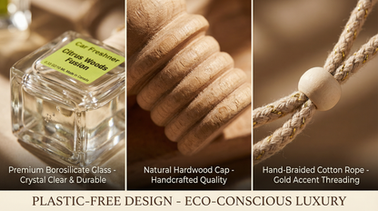 Citrus Woods Fusion 10ml Hanging Car Air Freshener Diffuser – 2-Pack