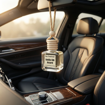 Vanilla Silk Accord 10ml Hanging Car Air Freshener Diffuser – Refillable 2-Pack