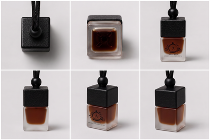 Adscent Oud Royale | Luxury Car Air Freshener | Inspired by TFord Oud Wood– Premium Frosted Glass Hanging Diffuser | Long-Lasting Fragrance