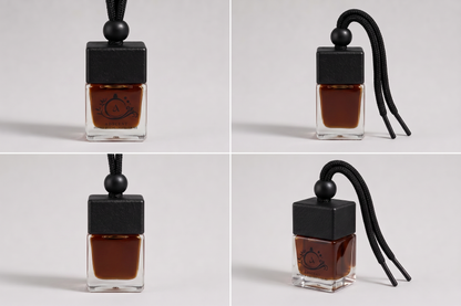 Adscent Oud Royale | Luxury Car Air Freshener | Inspired by TFord Oud Wood– Premium Frosted Glass Hanging Diffuser | Long-Lasting Fragrance