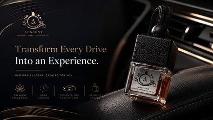 ADSCENT Wanted Noir luxury car air freshener — inspired by Azzaro Most Wanted, frosted glass Canada