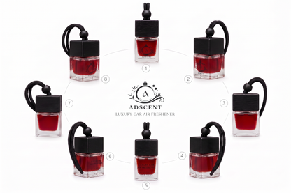 Adscent Rouge Elixir | Luxury Car Air Freshener | Inspired by Rouge 540 Icons – Premium Frosted Glass Hanging Diffuser | Long-Lasting Fragrance