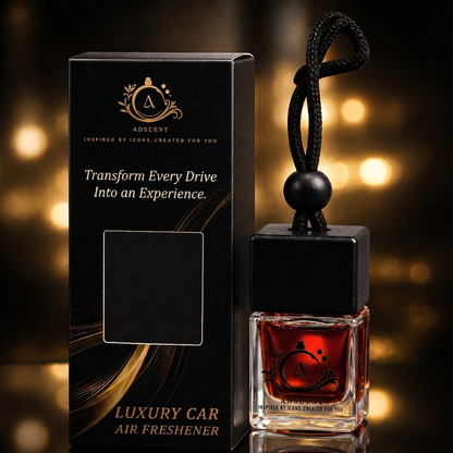 Adscent Rouge Elixir | Luxury Car Air Freshener | Inspired by Rouge 540 Icons – Premium Frosted Glass Hanging Diffuser | Long-Lasting Fragrance