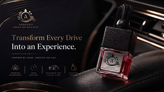 ADSCENT Rouge Elixir luxury car air freshener — inspired by Baccarat Rouge 540, frosted glass Canada