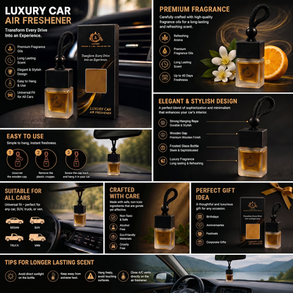 ADSCENT BLACK OPAL | Luxury Car Air Freshener | Inspired by Dark Gem Y-SL BLACK OPIUM– Premium Frosted Glass Hanging Diffuser | Long-Lasting Fragrance