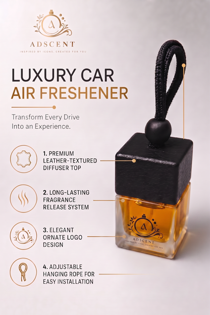 Black Opal car air freshener lifestyle — seductive dark fragrance for every drive