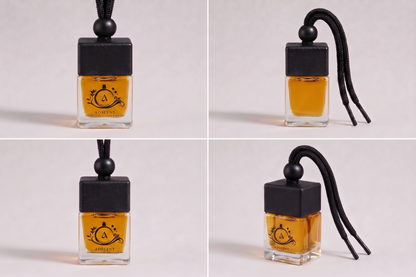 ADSCENT BLACK OPAL | Luxury Car Air Freshener | Inspired by Dark Gem Y-SL BLACK OPIUM– Premium Frosted Glass Hanging Diffuser | Long-Lasting Fragrance