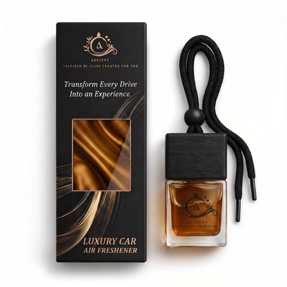 ADSCENT BLACK OPAL | Luxury Car Air Freshener | Inspired by Dark Gem Y-SL BLACK OPIUM– Premium Frosted Glass Hanging Diffuser | Long-Lasting Fragrance