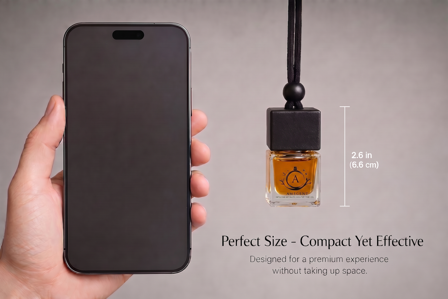 ADSCENT BLACK OPAL | Luxury Car Air Freshener | Inspired by Dark Gem Y-SL BLACK OPIUM– Premium Frosted Glass Hanging Diffuser | Long-Lasting Fragrance