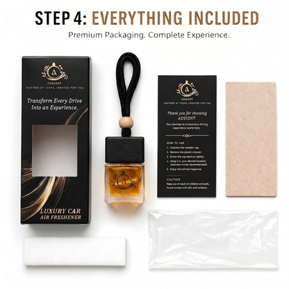ADSCENT BLACK OPAL | Luxury Car Air Freshener | Inspired by Dark Gem Y-SL BLACK OPIUM– Premium Frosted Glass Hanging Diffuser | Long-Lasting Fragrance