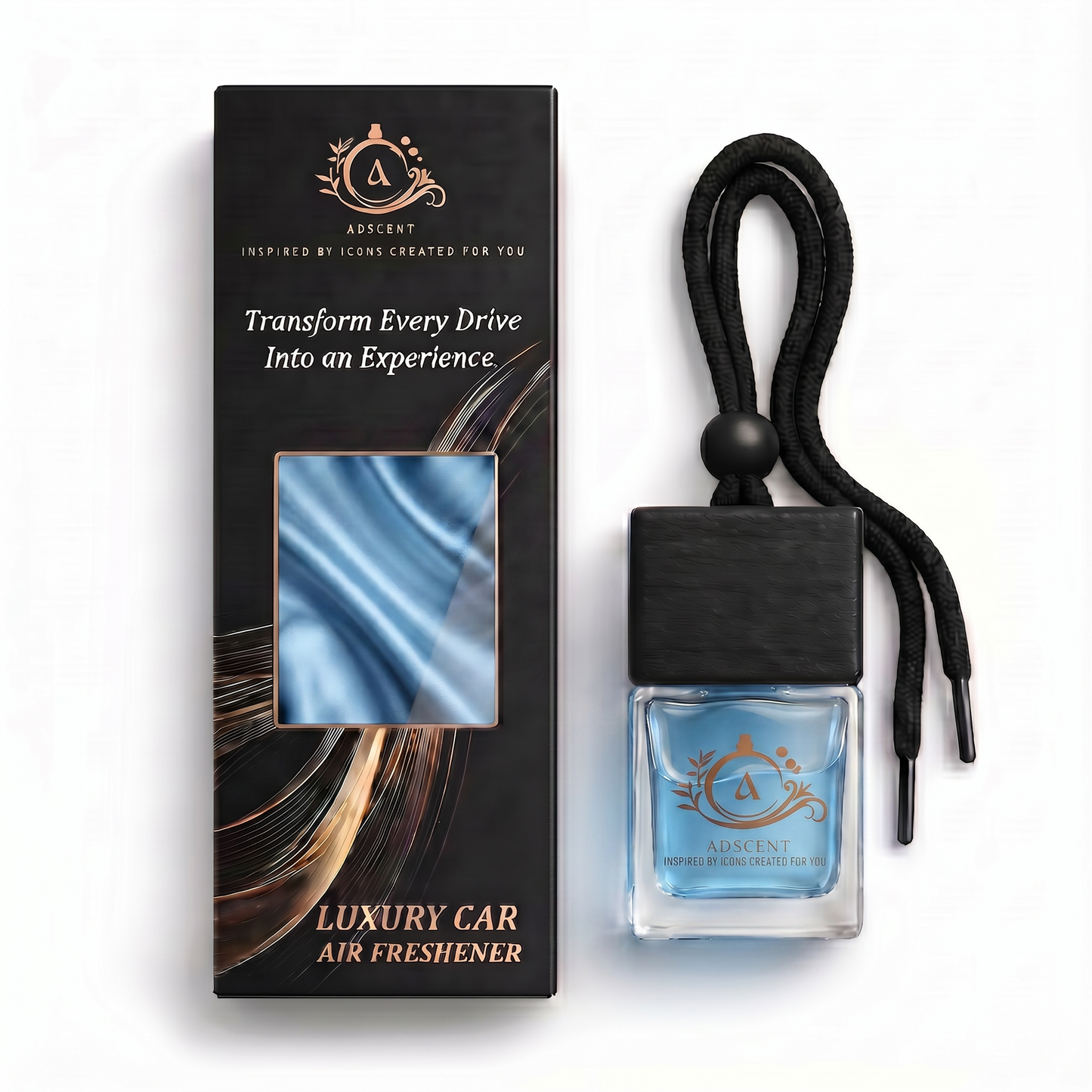 Adscent Wild Suvage | Luxury Car Air Freshener | Inspired by Wild Fresh Suvuage Icons – Premium Frosted Glass Hanging Diffuser | Long-Lasting Fragrance