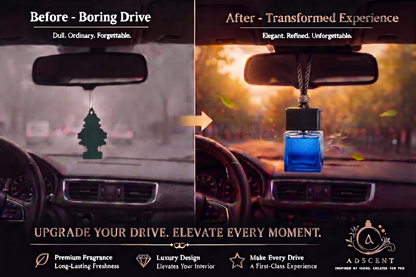 Aqua Gio hanging diffuser — rearview mirror car accessory, ADSCENT handcrafted