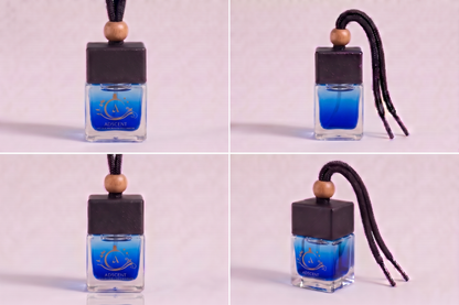 Adscent Aqua Gio | Luxury Car Air Freshener | Inspired by Aquatic Marine Goir-Gio – Premium Frosted Glass Hanging Diffuser | Long-Lasting Fragrance