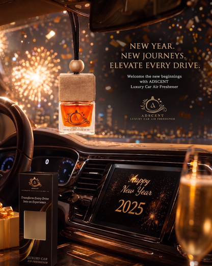 Adscent Fire | Luxury Car Air Freshener | Inspired by Bold Spice Rasi-Havas– Premium Frosted Glass Hanging Diffuser | Long-Lasting Fragrance