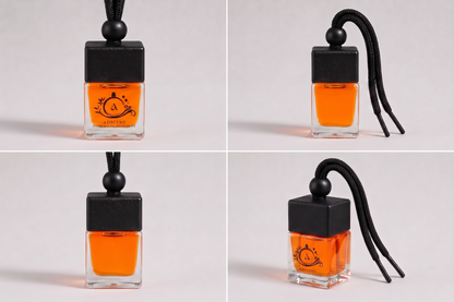 Adscent Fire | Luxury Car Air Freshener | Inspired by Bold Spice Rasi-Havas– Premium Frosted Glass Hanging Diffuser | Long-Lasting Fragrance