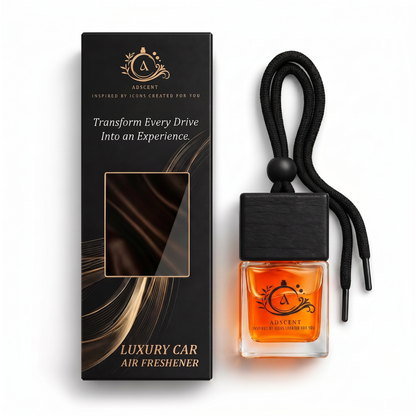 Adscent Fire | Luxury Car Air Freshener | Inspired by Bold Spice Rasi-Havas– Premium Frosted Glass Hanging Diffuser | Long-Lasting Fragrance
