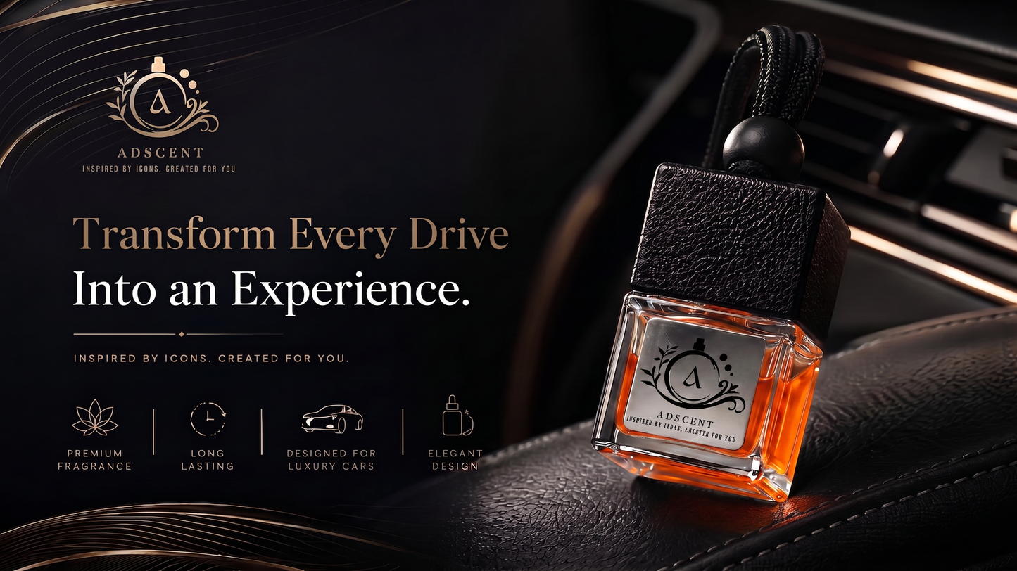 ADSCENT Fire luxury car air freshener — inspired by Rasasi Havas, bold spice frosted glass Canada