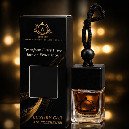 Noir Leather car diffuser side view — rich smoky leather scent, ADSCENT Canada
