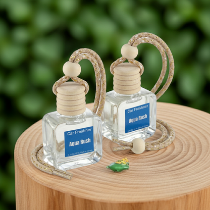 Aqua Rush 10ml Hanging Car Air Freshener Diffuser – Refillable 2-Pack